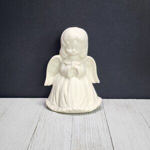 Miniature Praying Angel Figurine Porcelain Statue White 5'' Tall Decorative